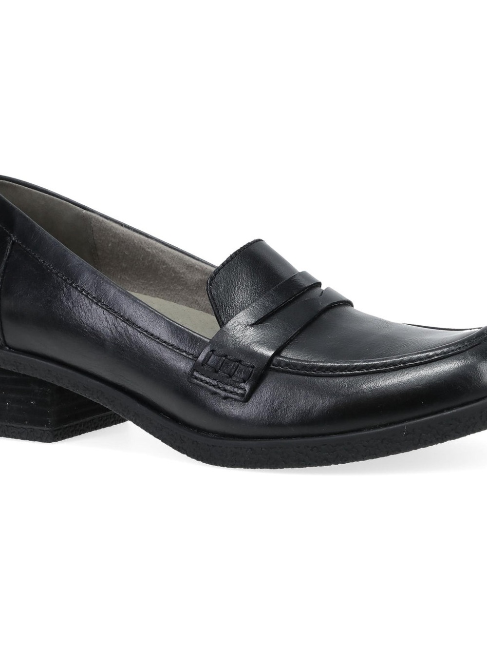 NWOT Dansko Danica Black Leather Heeled Loafer Size 36 EU or 5.5/6 US